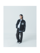 "NEXT LEVEL" Stadium Jacket BLACK x BLACK