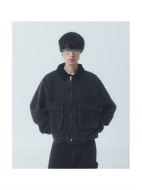 "NEW ROOTS" Denim Jacket BLACK