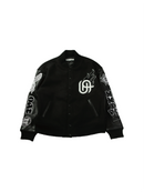 "NEXT LEVEL" Stadium Jacket BLACK x BLACK