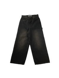 "NEW ROOTS" Denim Pants BLACK