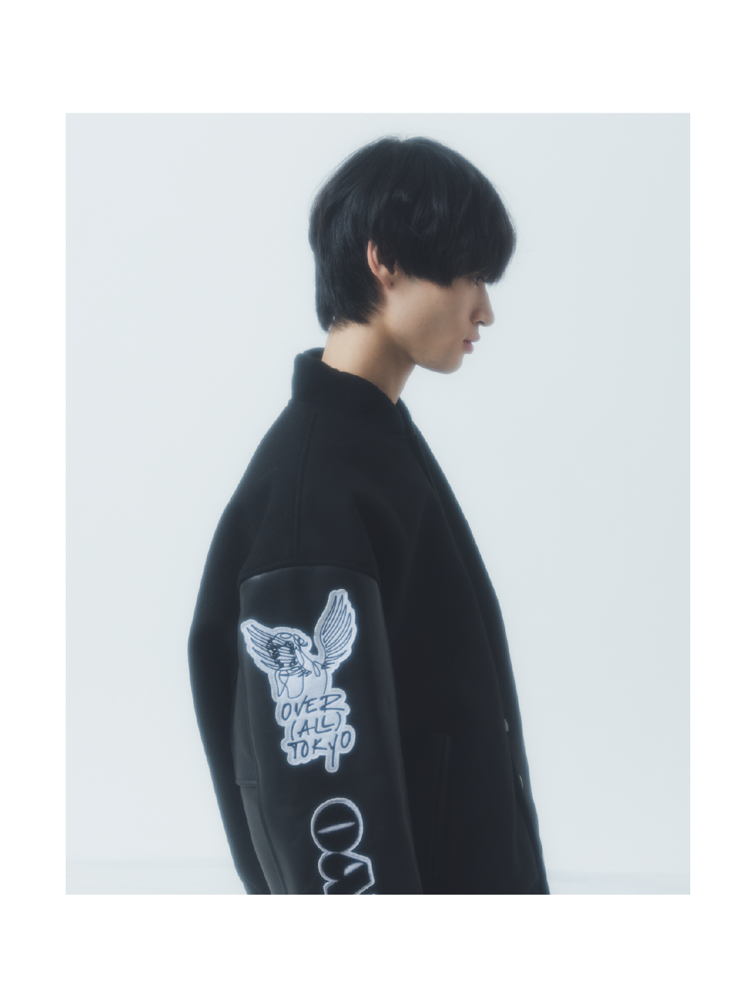 "NEXT LEVEL" Stadium Jacket BLACK x BLACK