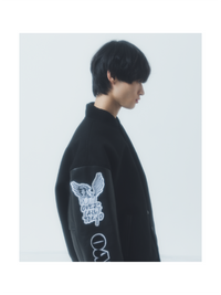 "NEXT LEVEL" Stadium Jacket BLACK x BLACK