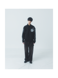 "NEXT LEVEL" Stadium Jacket BLACK x BLACK