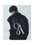 "NEXT LEVEL" Stadium Jacket BLACK x WHITE