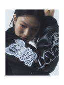 "NEXT LEVEL" Stadium Jacket BLACK x BLACK