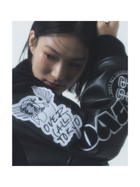 "NEXT LEVEL" Stadium Jacket BLACK x BLACK