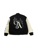 "NEXT LEVEL" Stadium Jacket BLACK x WHITE