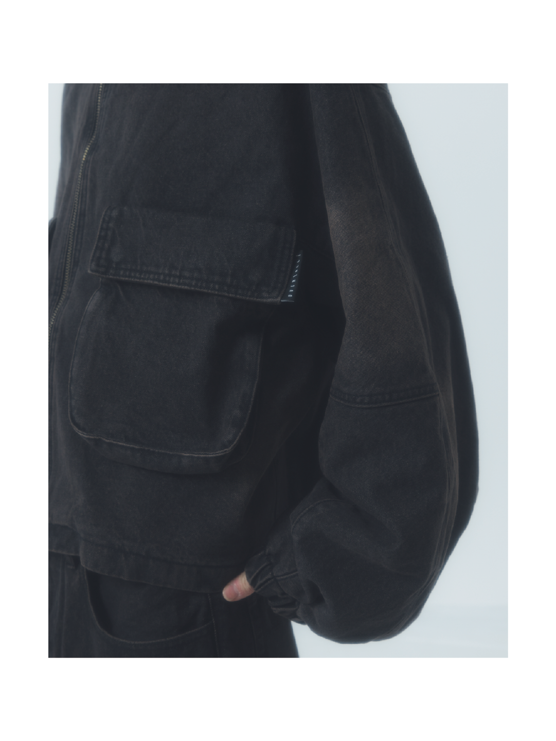 "NEW ROOTS" Denim Jacket BLACK