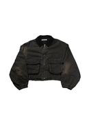 "NEW ROOTS" Denim Jacket BLACK