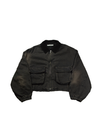 "NEW ROOTS" Denim Jacket BLACK