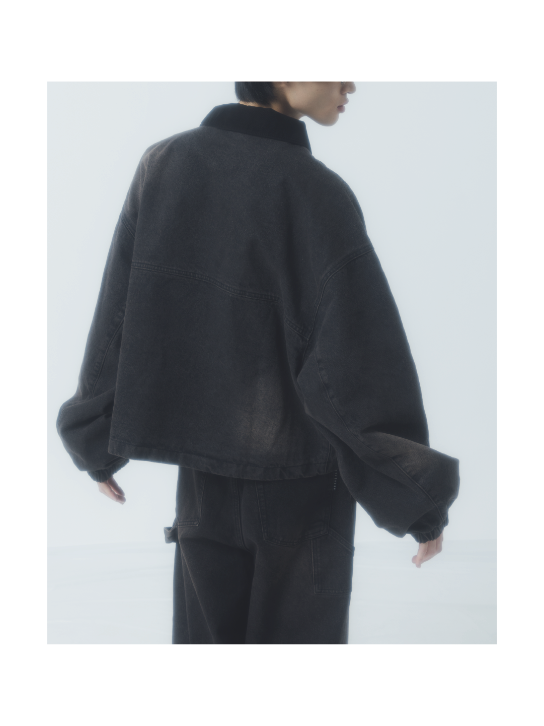"NEW ROOTS" Denim Pants BLACK